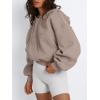 imageTrendy Queen Womens Cute Cropped Hoodies Y2k Long Sleeve Sweatshirts Fall Fashion Outfits Winter Sweater Clothes 2025Coffee Grey