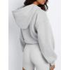 imageTrendy Queen Womens Cute Cropped Hoodies Y2k Long Sleeve Sweatshirts Fall Fashion Outfits Winter Sweater Clothes 2025Grey