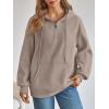 imageTrendy Queen Womens Hoodies Fleece Fashion Half Zip Sweatshirts Cute Y2k Fall Clothes 2025Coffeegrey