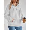 imageTrendy Queen Womens Hoodies Fleece Fashion Half Zip Sweatshirts Cute Y2k Fall Clothes 2025Grey