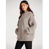 imageTrendy Queen Womens Oversized Hoodies Fleece Sweatshirts Fall Fashion 2025 Pullover Sweaters Winter ClothesCoffee Grey