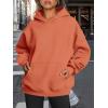 imageTrendy Queen Womens Oversized Hoodies Fleece Sweatshirts Fall Fashion 2025 Pullover Sweaters Winter ClothesMelon Orange