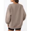imageTrendy Queen Womens Oversized Sweatshirts Fall Fashion V Neck Hoodies Loose Fit Winter Outfits Teen Girl Clothes 2025Coffeegrey