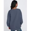 imageTrendy Queen Womens Oversized Sweatshirts Fall Fashion V Neck Hoodies Loose Fit Winter Outfits Teen Girl Clothes 2025Greyblue