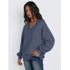 imageTrendy Queen Womens Oversized Sweatshirts Fall Fashion V Neck Hoodies Loose Fit Winter Outfits Teen Girl Clothes 2025Greyblue