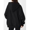 imageTrendy Queen Womens Oversized V Neck Hoodies with Thumb Hole Pullover Sweatshirts Y2k Clothes Fall Fashion Outfits 2025Black