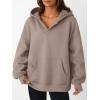 imageTrendy Queen Womens Oversized V Neck Hoodies with Thumb Hole Pullover Sweatshirts Y2k Clothes Fall Fashion Outfits 2025Coffeegrey