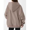 imageTrendy Queen Womens Oversized V Neck Hoodies with Thumb Hole Pullover Sweatshirts Y2k Clothes Fall Fashion Outfits 2025Coffeegrey