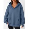 imageTrendy Queen Womens Oversized V Neck Hoodies with Thumb Hole Pullover Sweatshirts Y2k Clothes Fall Fashion Outfits 2025Dustyblue