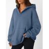 imageTrendy Queen Womens Oversized V Neck Hoodies with Thumb Hole Pullover Sweatshirts Y2k Clothes Fall Fashion Outfits 2025Dustyblue