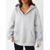 imageTrendy Queen Womens Oversized V Neck Hoodies with Thumb Hole Pullover Sweatshirts Y2k Clothes Fall Fashion Outfits 2025Grey