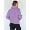 imageTrendy Queen Womens Sweatshirts Quarter Half Zip Pullover Fall Fashion Outfits 2025 Oversized Hoodies Comfy Winter ClothesPurple