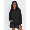 imageTrendy Queen Womens Winter Fleece Sherpa Lined Hoodie Casual Warm Long Sleeve Pullover SweatshirtBlack