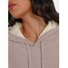 imageTrendy Queen Womens Winter Fleece Sherpa Lined Hoodie Casual Warm Long Sleeve Pullover SweatshirtCoffee Grey