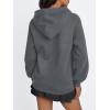imageTrendy Queen Womens Winter Fleece Sherpa Lined Hoodie Casual Warm Long Sleeve Pullover SweatshirtDark Grey
