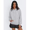 imageTrendy Queen Womens Winter Fleece Sherpa Lined Hoodie Casual Warm Long Sleeve Pullover SweatshirtHeather Grey