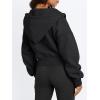 imageTrendy Queen Womens Zip Up Cropped Hoodies Long Sleeve Sweatshirts Casual Jackets Fall Fashion 2025 Winter ClothesBlack