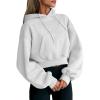 imageTrendy Queen Womens Cute Cropped Hoodies Y2k Long Sleeve Sweatshirts Fall Fashion Outfits Winter Sweater Clothes 2025Grey