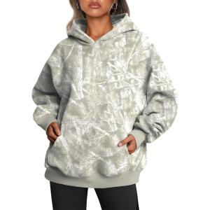 imageTrendy Queen Womens Oversized Hoodies Fleece Sweatshirts Fall Fashion 2025 Pullover Sweaters Winter ClothesCamo Lightgreen