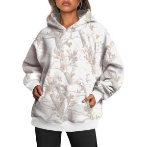 imageTrendy Queen Womens Oversized Hoodies Fleece Sweatshirts Fall Fashion 2025 Pullover Sweaters Winter ClothesCamo White