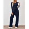 imageTrendy Queen 2 Piece Lounge Sets for Women Fall Outfits 2025 Fashion Two Piece Sweatsuits Business Casual Outfits ClothesDark Blue