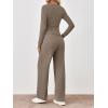 imageTrendy Queen 2 Piece Lounge Sets for Women Fall Outfits 2025 Fashion Two Piece Sweatsuits Business Casual Outfits ClothesMocha