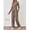 imageTrendy Queen 2 Piece Lounge Sets for Women Fall Outfits 2025 Fashion Two Piece Sweatsuits Business Casual Outfits ClothesMocha