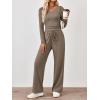 imageTrendy Queen 2 Piece Lounge Sets for Women Fall Outfits 2025 Fashion Two Piece Sweatsuits Business Casual Outfits ClothesMocha