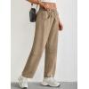 imageTrendy Queen Barrel Sweatpants Womens Wide Leg Pants Baggy Palazzo Lounge Comfy Flowy Pants Teen Girls Fall Clothes OutfitsKhaki