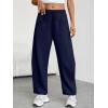 imageTrendy Queen Barrel Sweatpants Womens Wide Leg Pants Baggy Palazzo Lounge Comfy Flowy Pants Teen Girls Fall Clothes OutfitsNavy