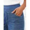 imageTrendy Queen Jeans for Women Wide Leg High Waisted Stretchy Straight Baggy Jeans Fashion Denim Fall Pants 2025Blue