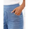 imageTrendy Queen Jeans for Women Wide Leg High Waisted Stretchy Straight Baggy Jeans Fashion Denim Fall Pants 2025Light Blue