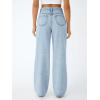 imageTrendy Queen Jeans for Women Wide Straight Leg High Waisted Stretchy Baggy Jeans Fashion Loose Denim Pants Fall 2025Snowblue