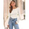 imageTrendy Queen Women Long Sleeve Shirts Ribbed Tops Boat Neck Underscrub Basic Casual Cute Tight Tees Fall Fashion Clothes 2025Beige