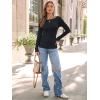 imageTrendy Queen Women Long Sleeve Shirts Ribbed Tops Boat Neck Underscrub Basic Casual Cute Tight Tees Fall Fashion Clothes 2025Black