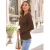 imageTrendy Queen Women Long Sleeve Shirts Ribbed Tops Boat Neck Underscrub Basic Casual Cute Tight Tees Fall Fashion Clothes 2025Brown