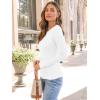 imageTrendy Queen Women Long Sleeve Shirts Ribbed Tops Boat Neck Underscrub Basic Casual Cute Tight Tees Fall Fashion Clothes 2025White