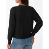 imageTrendy Queen Womens Cardigan Sweaters Lightweight Crew Neck Long Sleeve Outfits Fall Fashion 2025 ClothingBlack