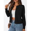 imageTrendy Queen Womens Cardigan Sweaters Lightweight Crew Neck Long Sleeve Outfits Fall Fashion 2025 ClothingBlack