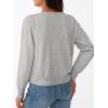 imageTrendy Queen Womens Cardigan Sweaters Lightweight Crew Neck Long Sleeve Outfits Fall Fashion 2025 ClothingGrey Melange