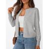 imageTrendy Queen Womens Cardigan Sweaters Lightweight Crew Neck Long Sleeve Outfits Fall Fashion 2025 ClothingGrey Melange