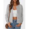 imageTrendy Queen Womens Cardigan Sweaters Lightweight Crew Neck Long Sleeve Outfits Fall Fashion 2025 ClothingGrey Melange