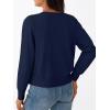 imageTrendy Queen Womens Cardigan Sweaters Lightweight Crew Neck Long Sleeve Outfits Fall Fashion 2025 ClothingNavy