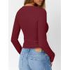 imageTrendy Queen Womens Long Sleeve Shirts 2025 Henley Casual Fall Outfits Fitted Cotton Tops Ribbed Fashion Basic TeesWinered