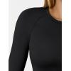 imageTrendy Queen Womens Long Sleeve Shirts Crop Tops Basic Workout Tees Going Out for Teen GirlsBlack