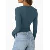 imageTrendy Queen Womens Long Sleeve Shirts Crop Tops Basic Workout Tees Going Out for Teen GirlsHazeblue