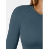 imageTrendy Queen Womens Long Sleeve Shirts Crop Tops Basic Workout Tees Going Out for Teen GirlsHazeblue