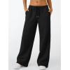 imageTrendy Queen Womens Wide Leg Sweatpants Baggy Drawstring Low Rise Lounge Pants 2025 Fall Joggers with PocketsBlack