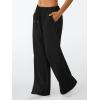 imageTrendy Queen Womens Wide Leg Sweatpants Baggy Drawstring Low Rise Lounge Pants 2025 Fall Joggers with PocketsBlack