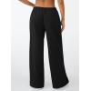 imageTrendy Queen Womens Wide Leg Sweatpants Baggy Drawstring Low Rise Lounge Pants 2025 Fall Joggers with PocketsBlack